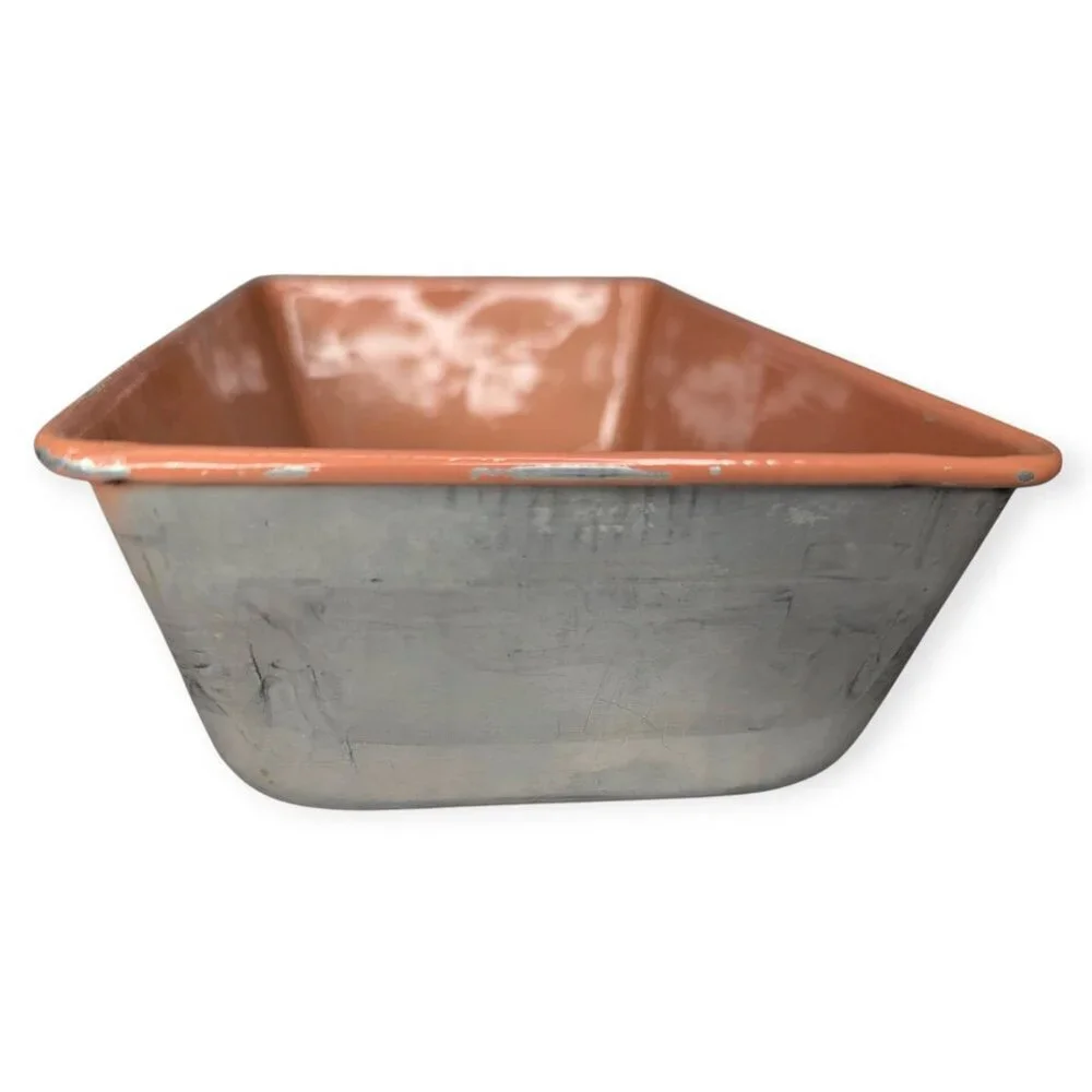 Vintage Bake King Light Terracotta Enameled Aluminum Rectangle Cake Pan